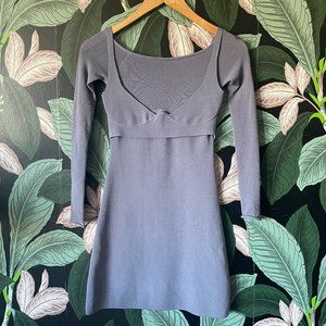 DION LEE Purple Hosiery Mesh Dress